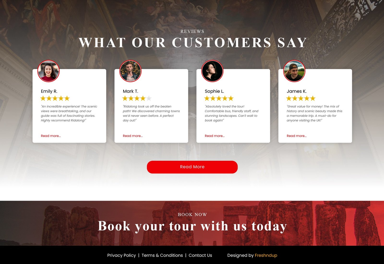 One-page site and branding for a local tourism business