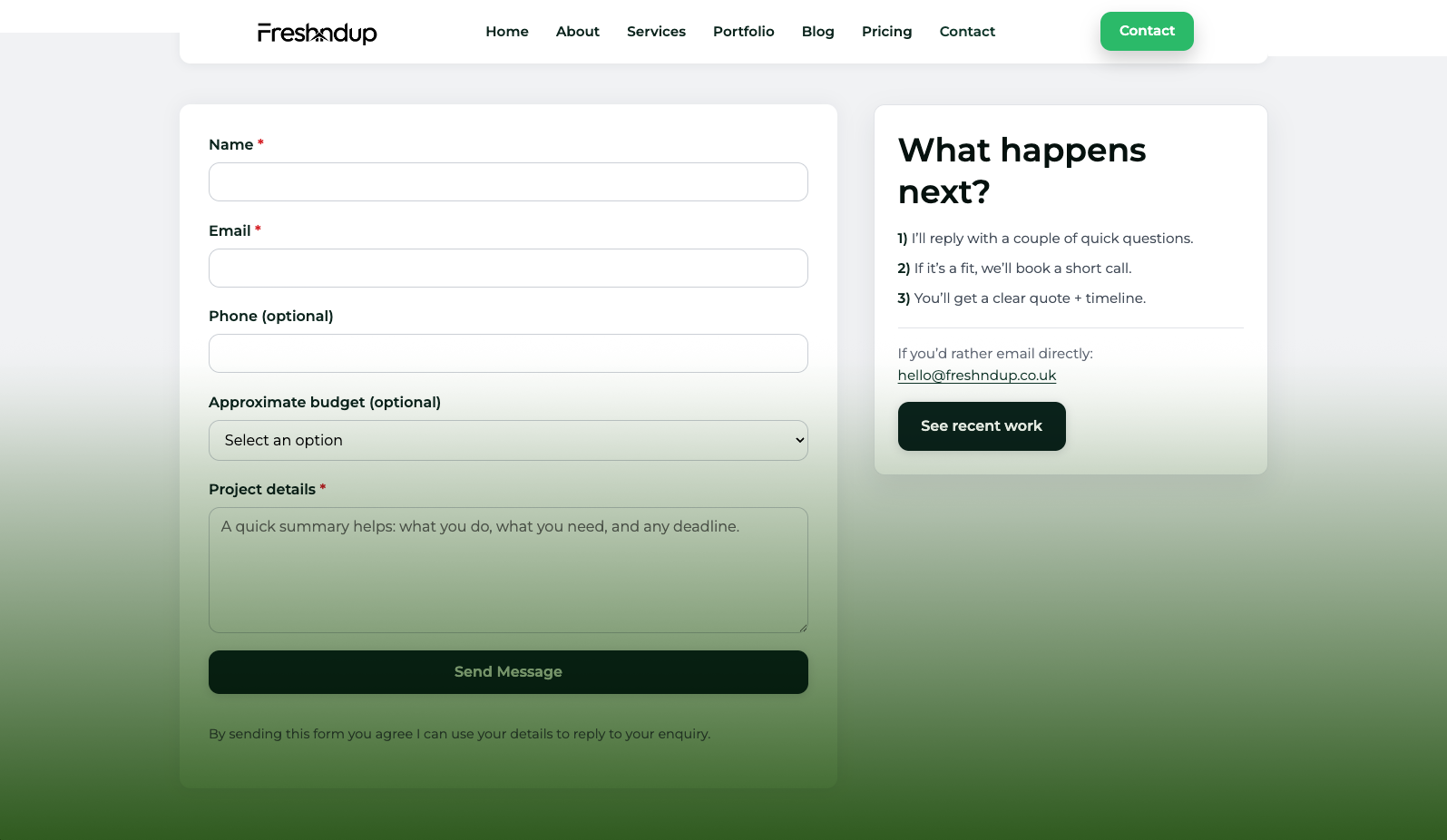 Cheap web design in Nottinghamshire